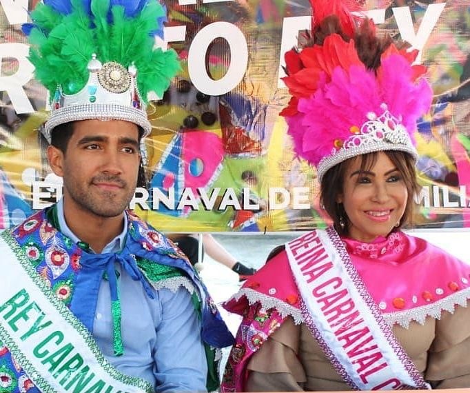 Cruz Camacho y Ada Guzmán desfilarán como reyes del Carnaval de Cristo Rey 2022